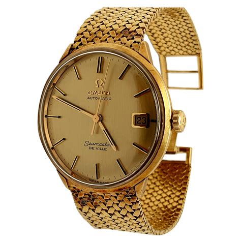 vintage omega watch gold|vintage 18k gold omega watches.